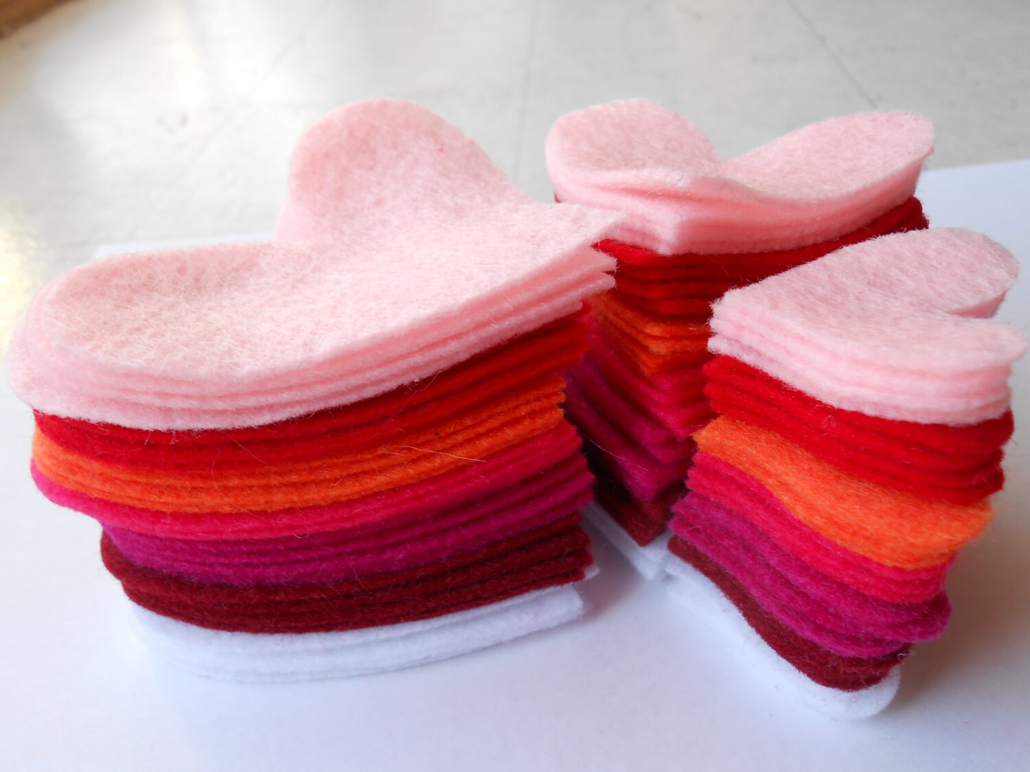 felt hearts 84 die cut out felt pieces 7 colors 3 sizes 4 of felt hearts 84 die cut out felt pieces 7 colors 3 sizes 4 of