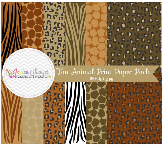 INSTANT DOWNLOAD, Natural animal print digital paper, zebra paper pack, leopard background, classic leopard papers for commercial use Il_570xn