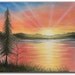 Original Art Paintings, Sunset Sky Oil Painting, Sunset Landscape Painting, Contemporary Art, Canvas Art, Sunset Painting Wall Art, 12 x 16