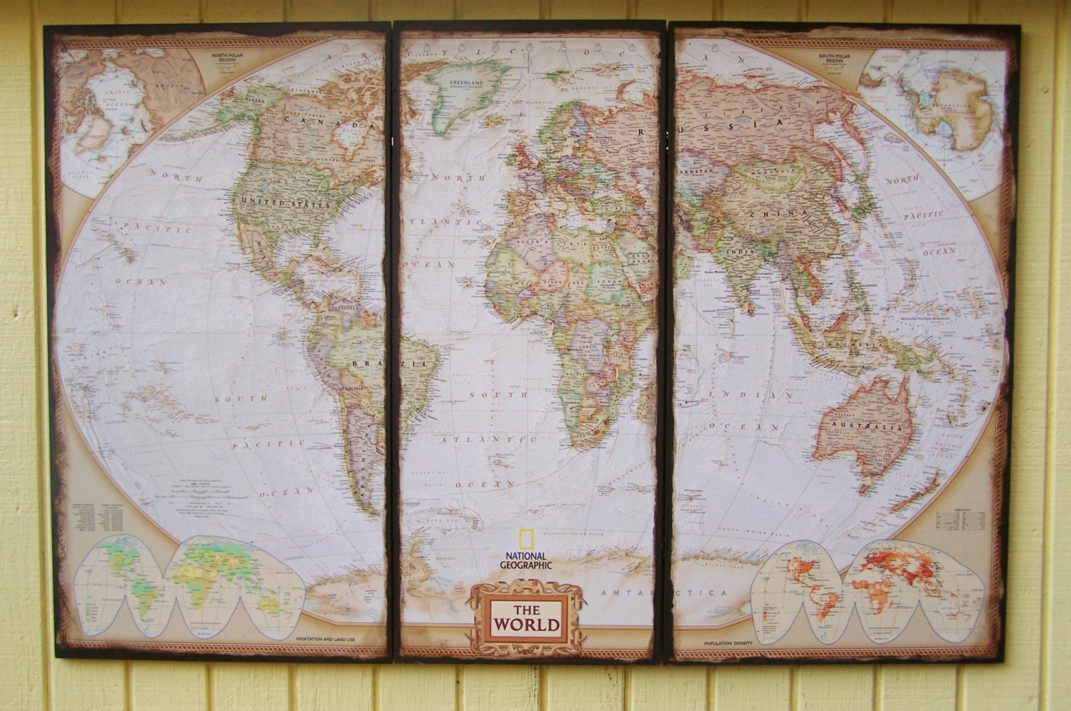 World Map Personalized T World Wall Map 36 X 24