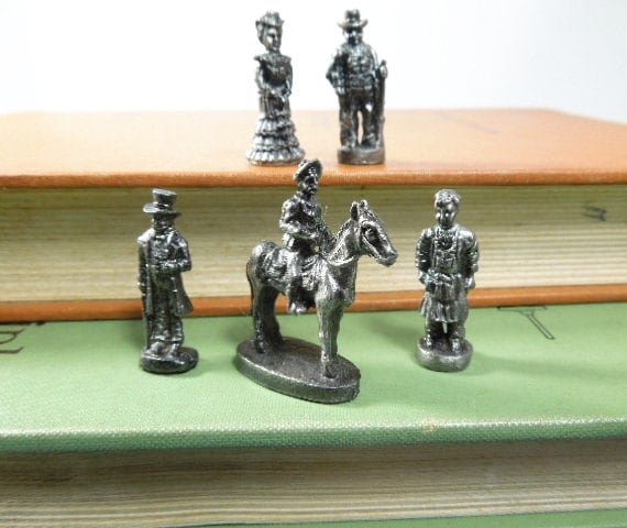 Miniature Pewter Figurines Vintage Americana Pewter