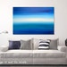 Large Abstract Painting Modern Acrylic Canvas Seascape Wall Art Decor - Blue Sky, Turquoise Ocean, White Glow 30 x 20 - Oceania