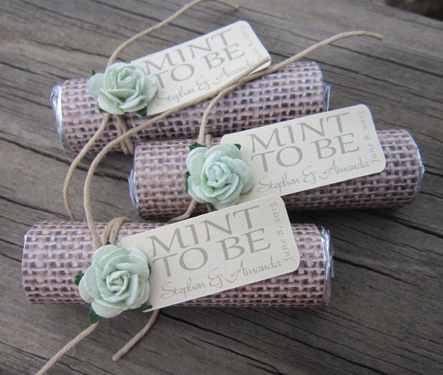 Mint wedding Favors Set of 24 mint rolls Mint to