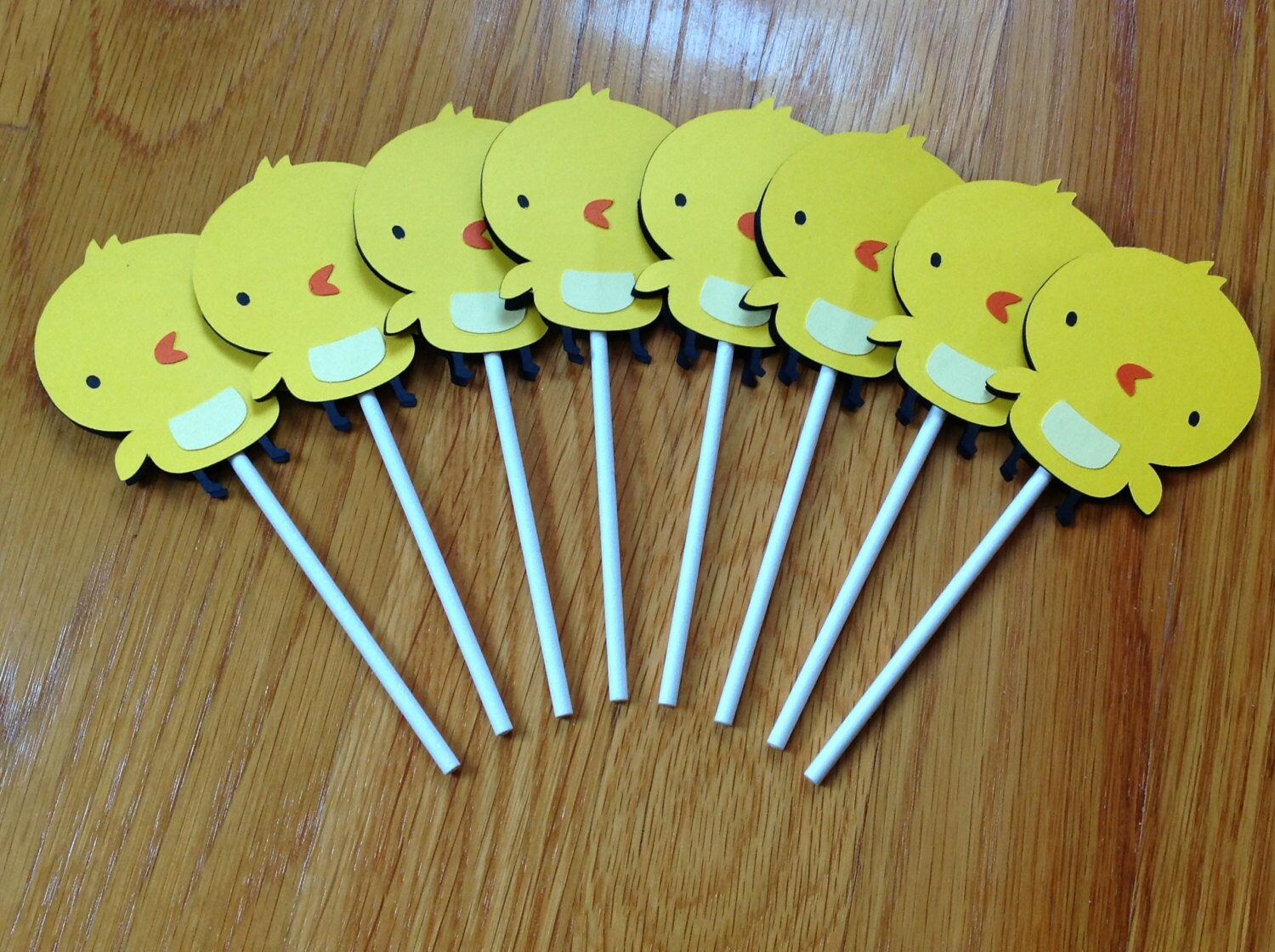 Set of 12 Chicks Birthday Baby Shower CUSTOM Cupcake Toppers