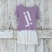 Juicy Tuity Fruity Minidress upcycled purple heather and white lace juicy couture dress eco friendly casual dress