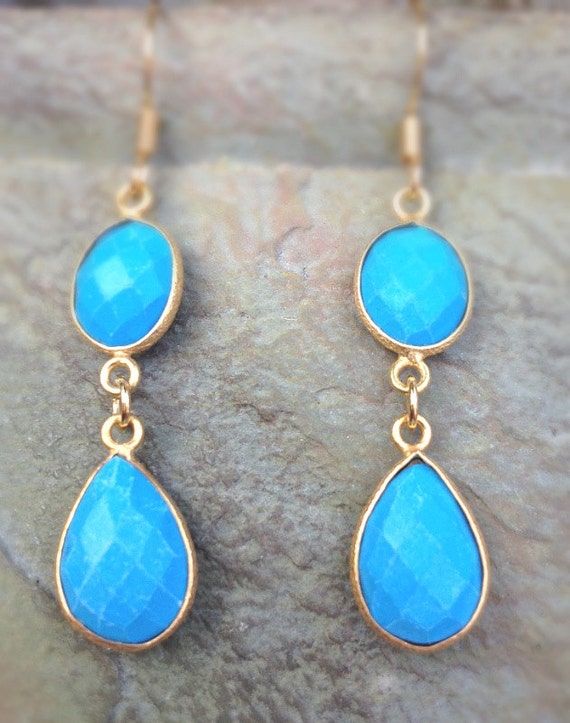 Turquoise chandelier earrings