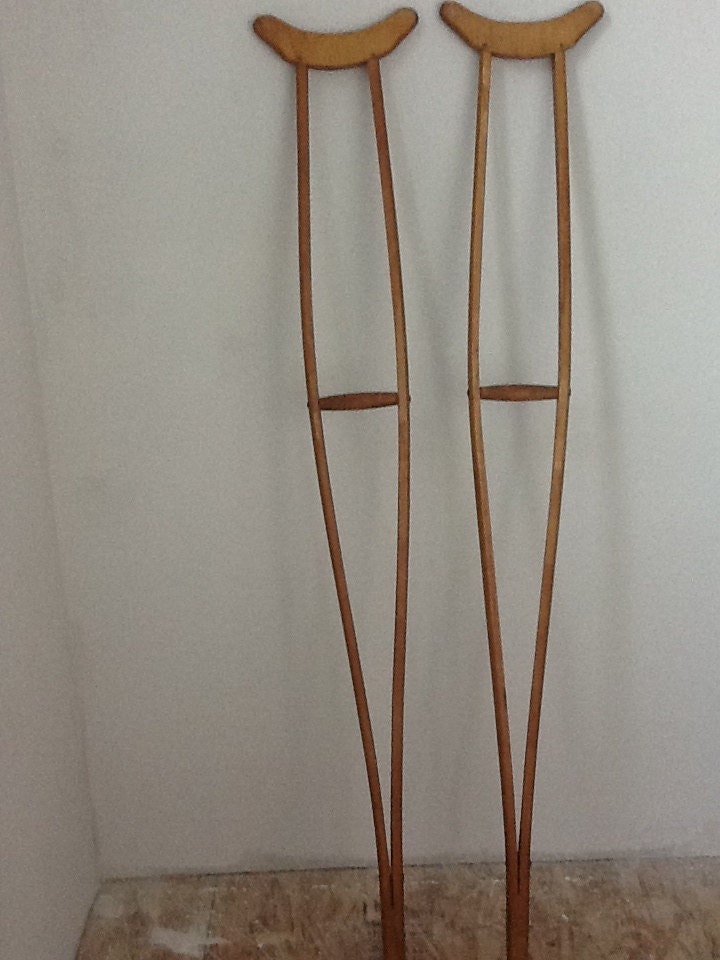 Vintage Wooden Crutches Primitive Crutches