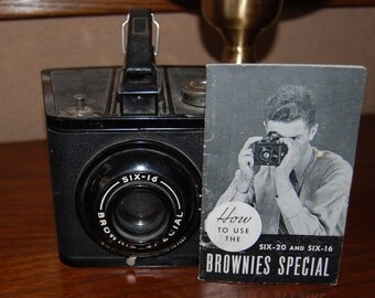 Vintage 1938- 1942 Six-16 Brownie Special Camera and How to Use Manual