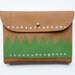 PURSE // mushroom coloured leather with application