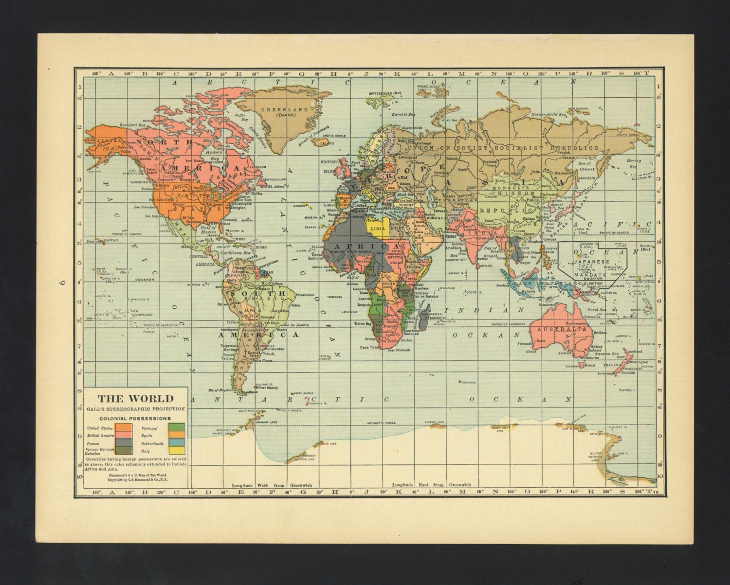 Vintage Map World From 1930 Original   Il Fullxfull.452581342 Ipi5 