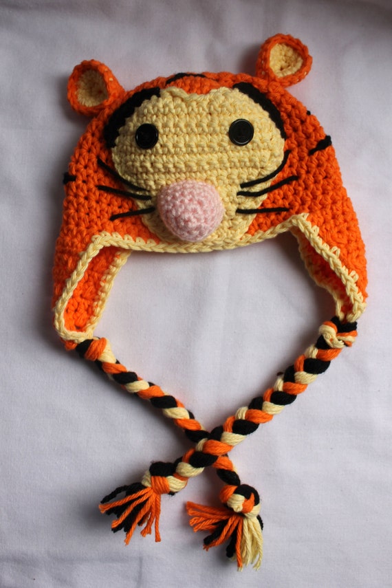 Crochet Tiger Hat Baby Tiger Hat Newborn by sisterscraftcorner