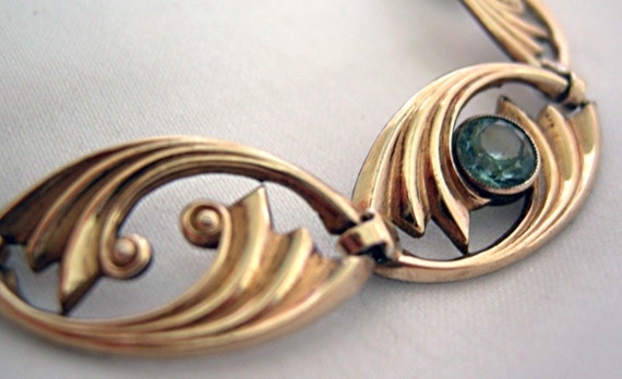 W E Richards Symmetalic Sterling and 14K Gold Plated Link