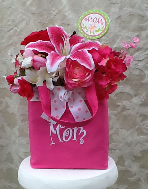 Silk Floral Arrangement Mother's Day Gift Tote by DuchessFlorals