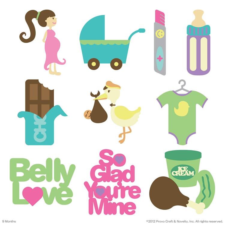 Cricut Cartridge NINE MONTHS BABY Theme Cartridge