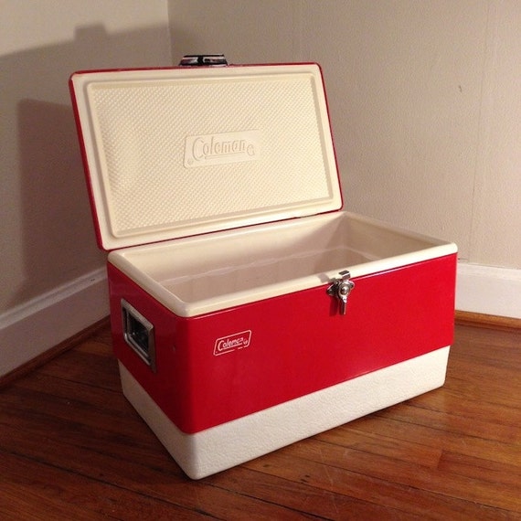 Vintage 1976 Coca-Cola Red Coleman Cooler Large by stdequipmentco