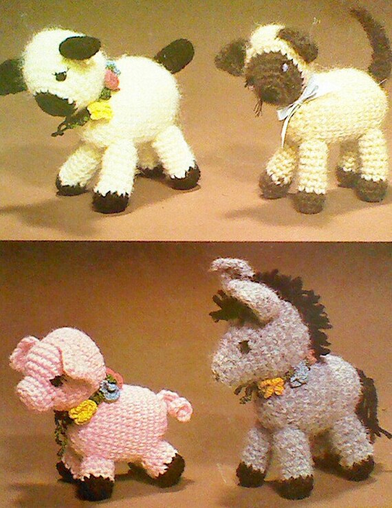 Vintage Crocheted Animal Patterns by MAMASPATTERNS on Etsy