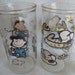 Vintage Peanuts Jelly Jar Glasses Snoopy and Lucy