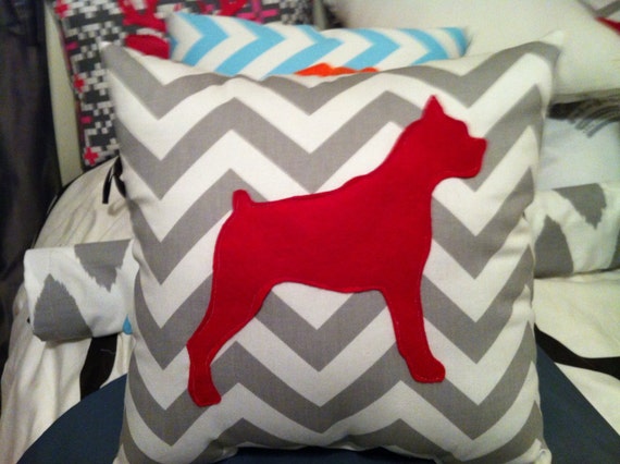 boxer christmas pillow