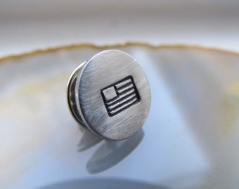Personalized Tie Tack Gift for Him Tie Tack Groomsmen Gifts Wedding Gift Monogrammed Tie Tack Hand Stamped Accessory Fathers Day Gift Dad