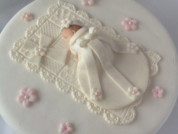 CHRISTENING CAKE TOPPER Baby Girl First birthday by CHRISTENING CAKE TOPPER Baby Girl First birthday by