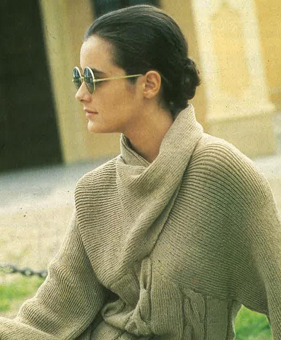 Items similar to Ladies Cable Jersey, Knitting Pattern PDF ...