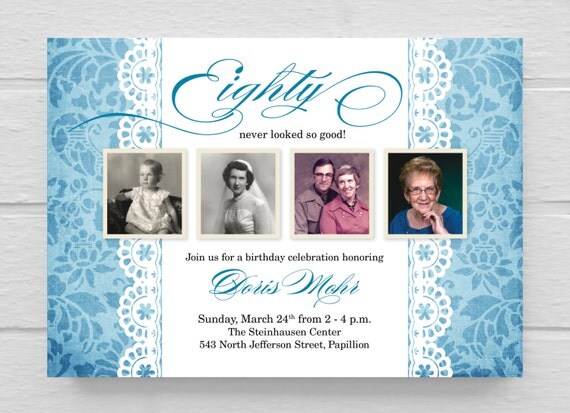 80Th Birthday Party Invitations Free 10