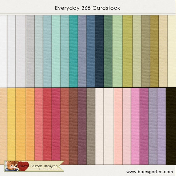 Digital Cardstock Papers Everyday 365 Solid