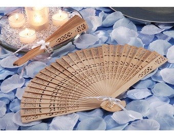 Sandalwood Fan Country / Rustic / Outdoor Wedding/ Fan Bridal Favor (Ribbon & Tag Included)