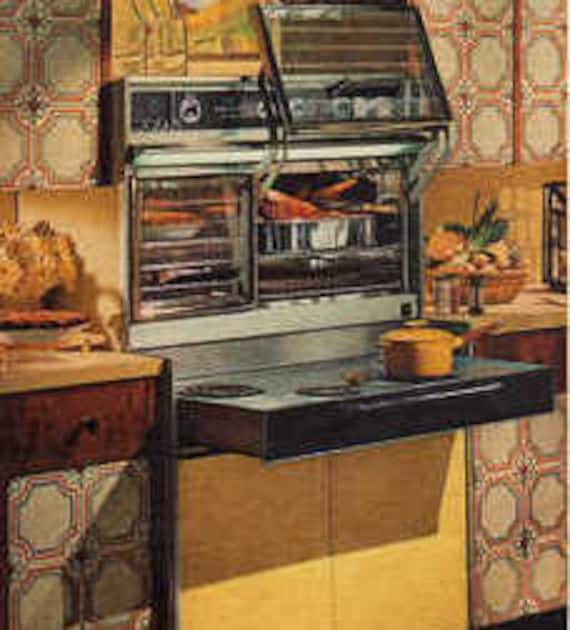 Vintage 1966 print ad Frigidaire Built in Flair Range Oven