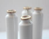 English fine bone china micro bottle with real gold