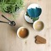 Coffee cup and saucer Set of two Green and Teal Wheel thrown pottery Ceramic cup and plate - Made to order