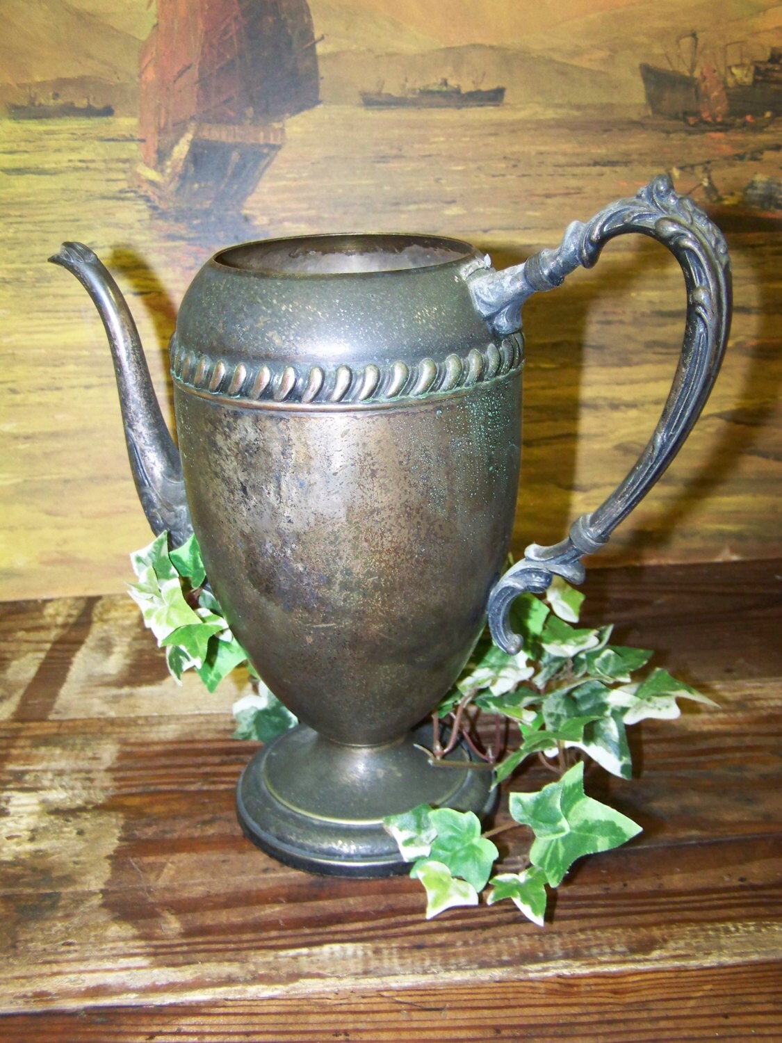 Sheridan Teapot Silver on Copper Teapot Silver Covered Copper