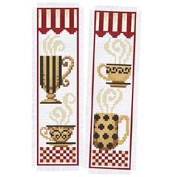 Cross Stitch Kit Coffee Bookmarks