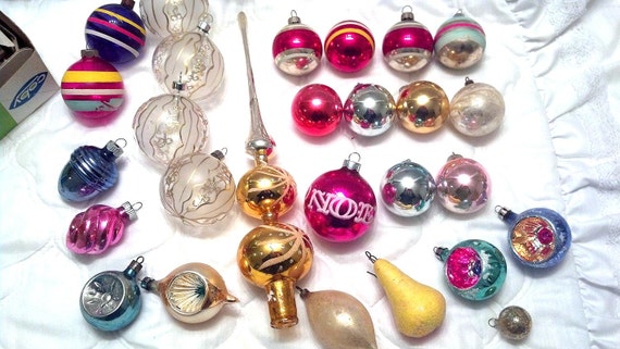  CLEARANCE  SALE  Vintage Christmas  Ornaments  and Mercury Glass