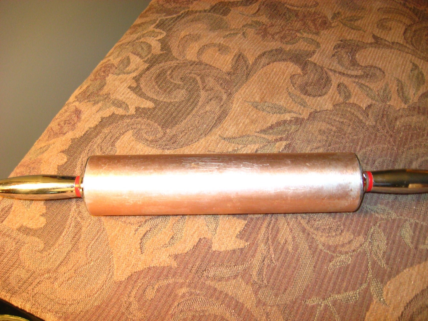 copper rolling pin mad men midcentury vintage kitchen by betsstuff