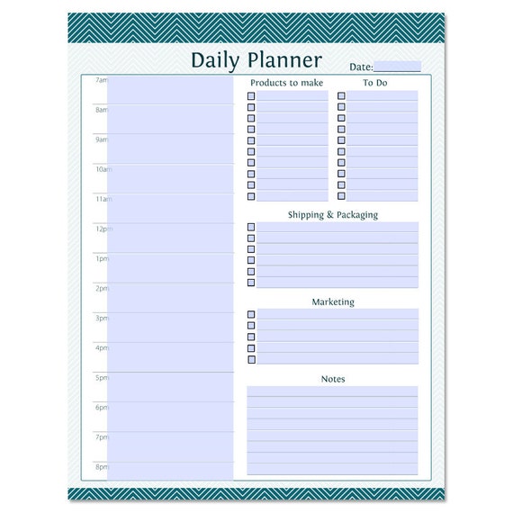 Daily Business Planner Fillable Business Planner by OrganizeLife