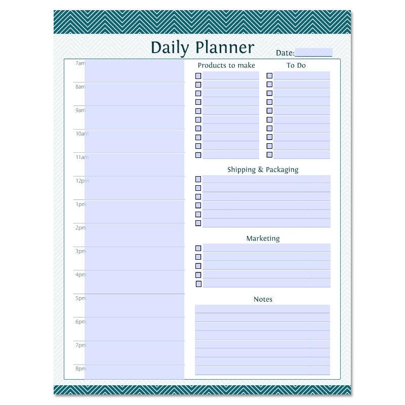 Daily Business Planner Fillable Business Planner by OrganizeLife