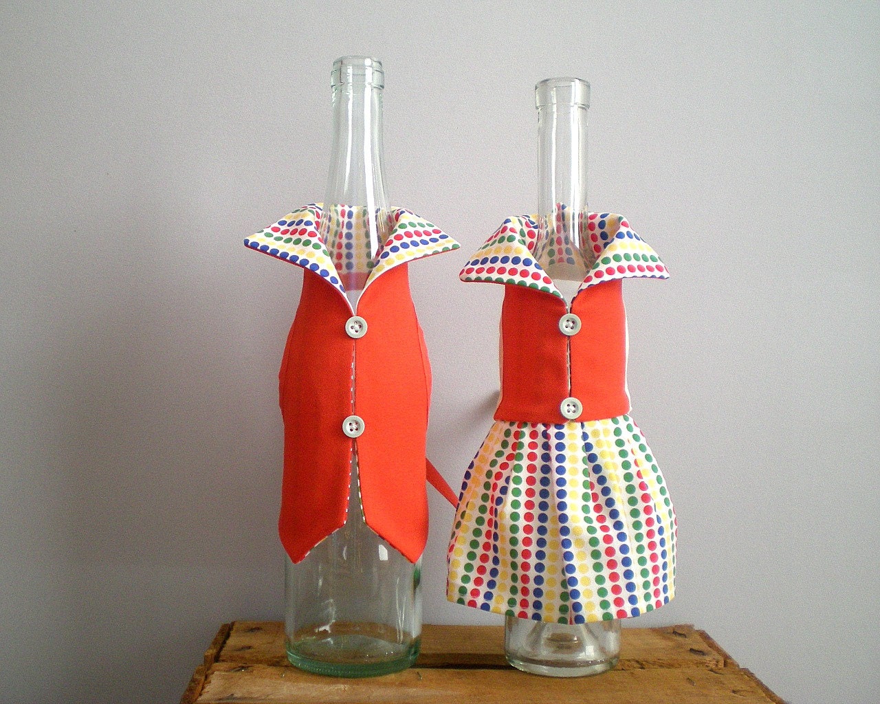 WINE bottle dress handmade red wine bottle sleeve bottle
