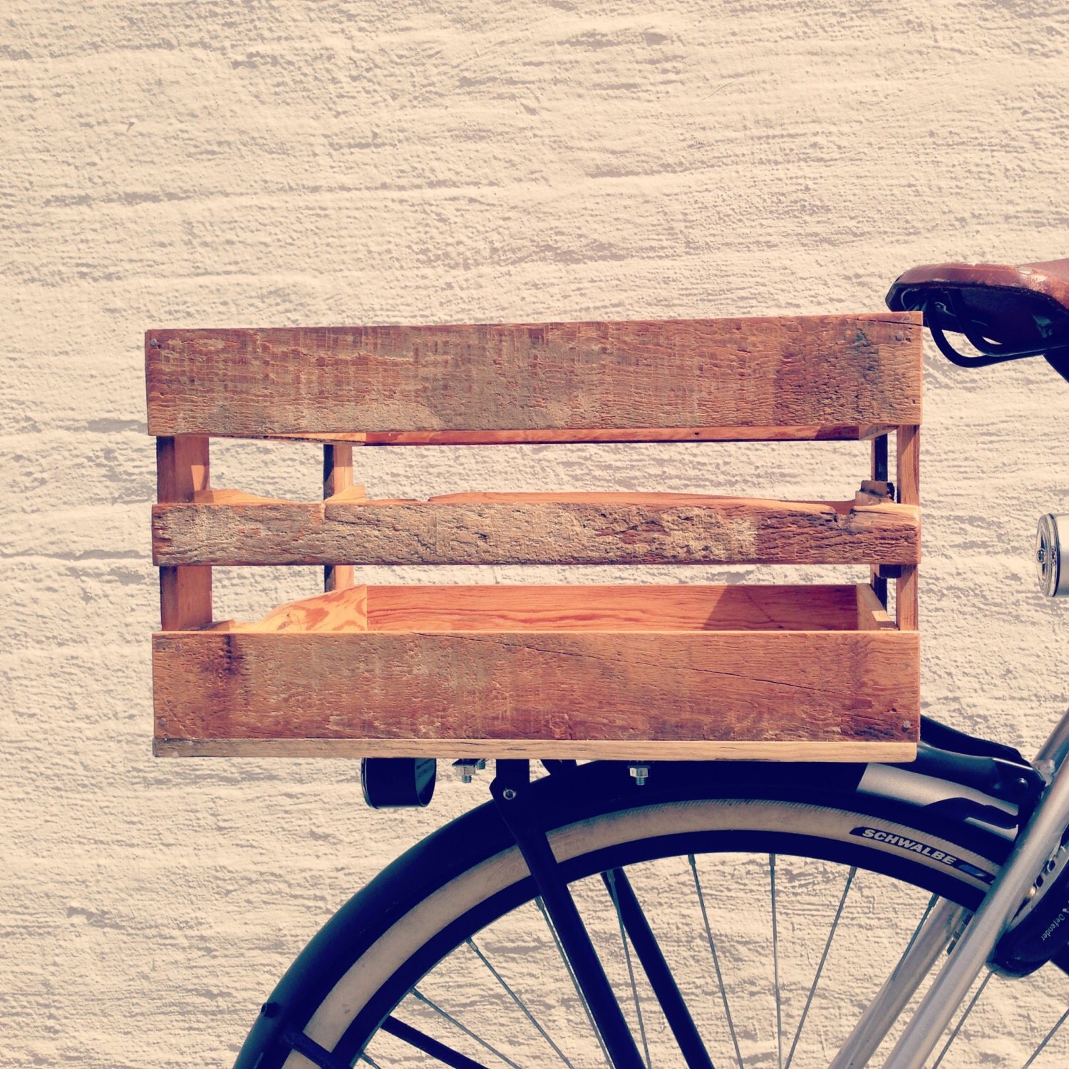 Porter Bike Crate Large attaches to your bicycle rack