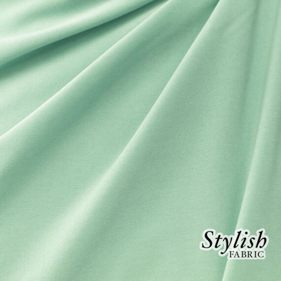 Green Mint ITY Stretch Knit Fabric Green Mint Tissue Knit