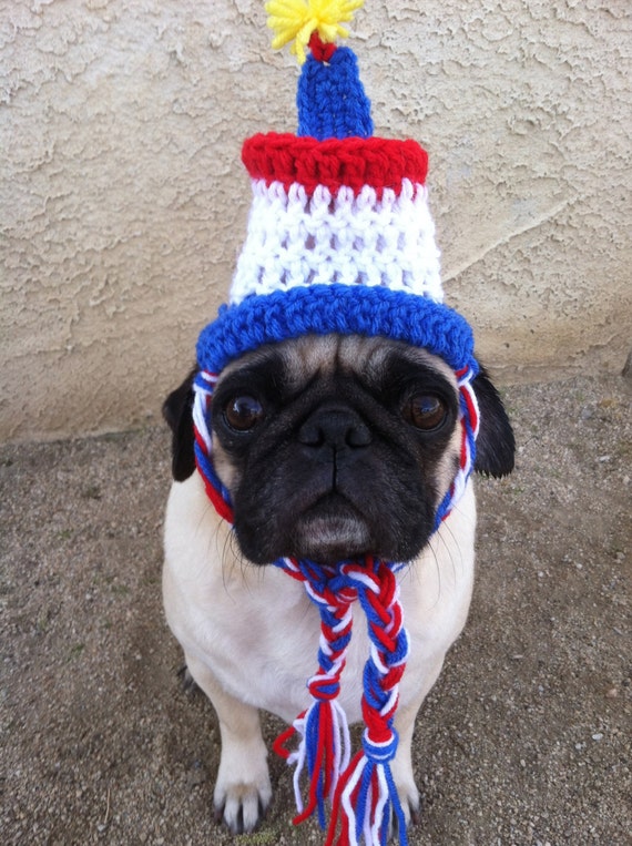 Items similar to Hats for DogsHats For Pugs4th of July Dog Top Hat