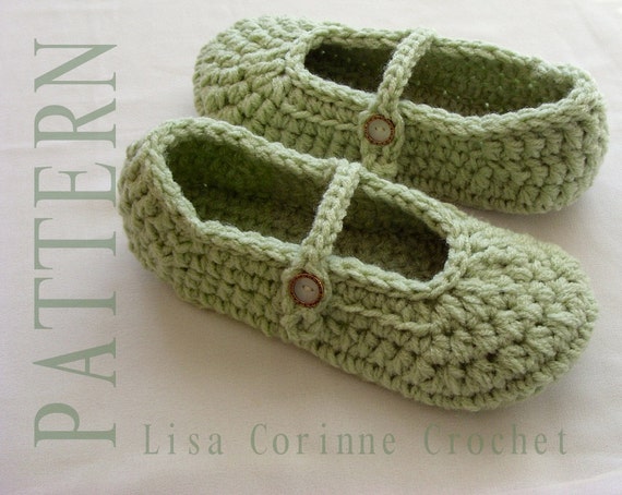 crochet easy slippers pattern adjustable PATTERN, Crochet Crochet Slippers, Slippers Crochet Ladies Slippers,