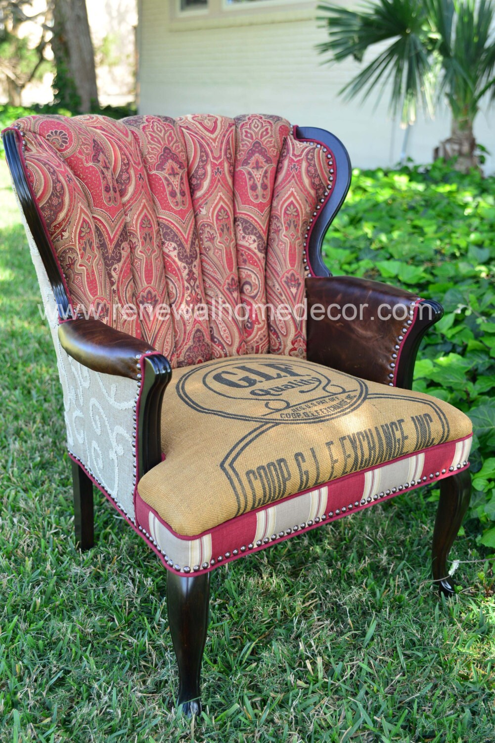 Custom Order Vintage Accent Chair The Paisley Lady