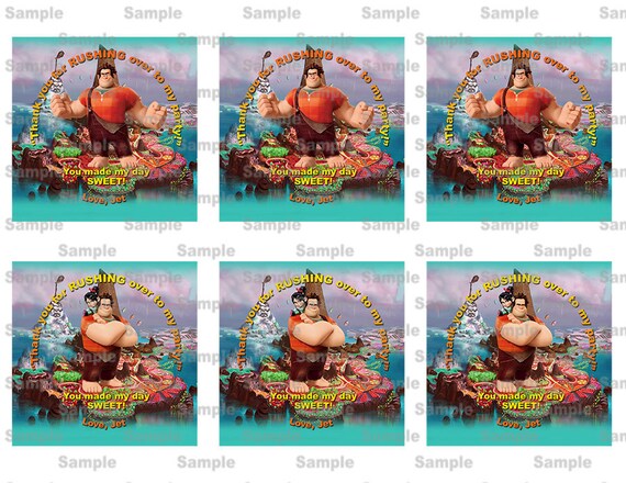 Wreck it Ralph-- 3" Party Bag Tag DIY Printable by Gloria's Digi Cards Il_570xn