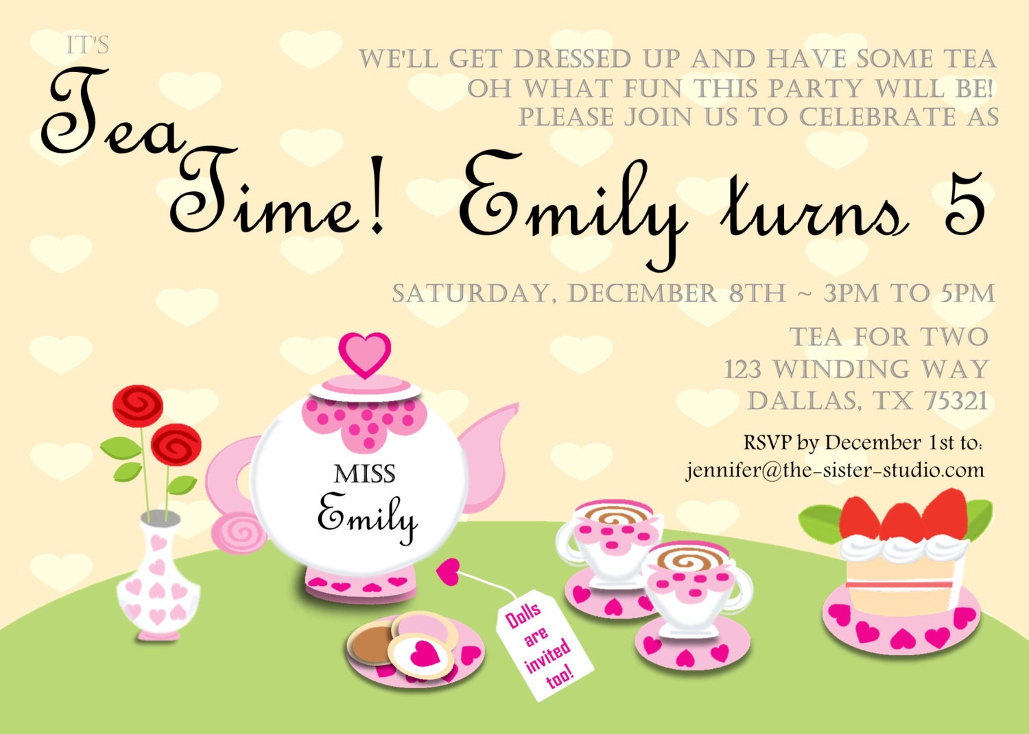 Kids Tea Party Invitation Wording 1