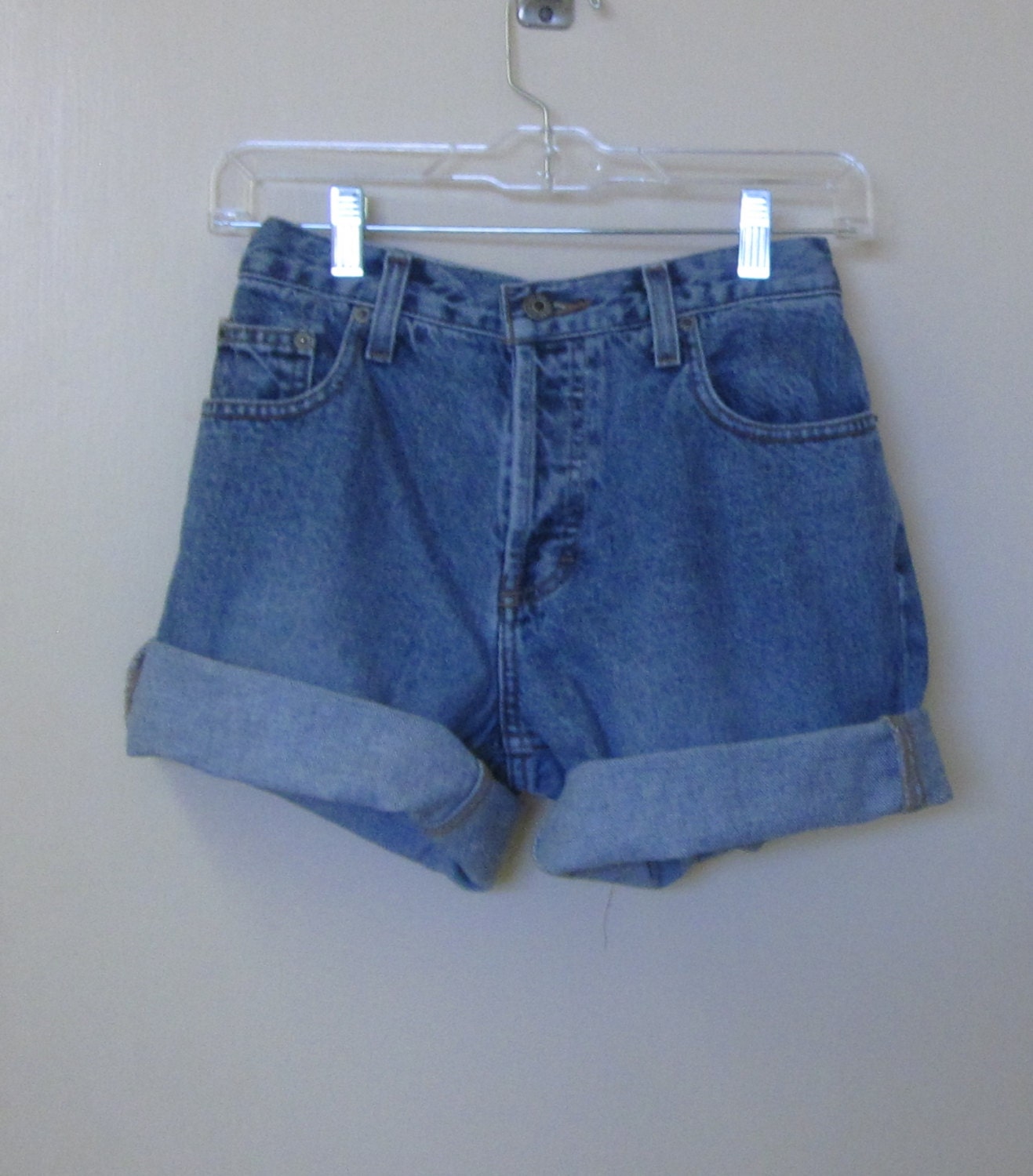 Denim Shorts Button Fly American Eagle Cut Off by GroovyGirlGarb