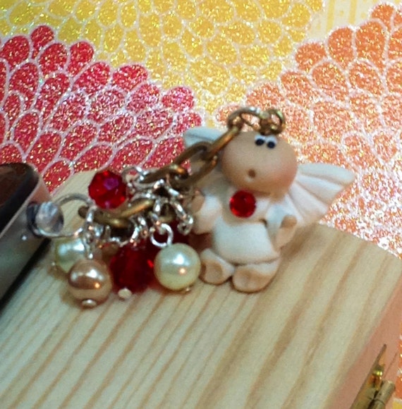 Angel cell phone charm Kawaii phone charm headphone jack