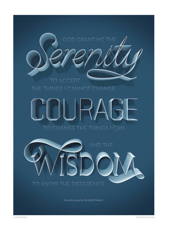 The Serenity Prayer by Reinhold Niebuhr poster