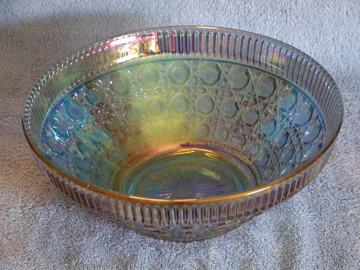 carnival glass bowl blue carnival glass bowl blue