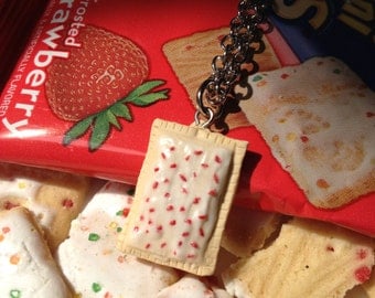 Strawberry Toaster Pastry Necklace